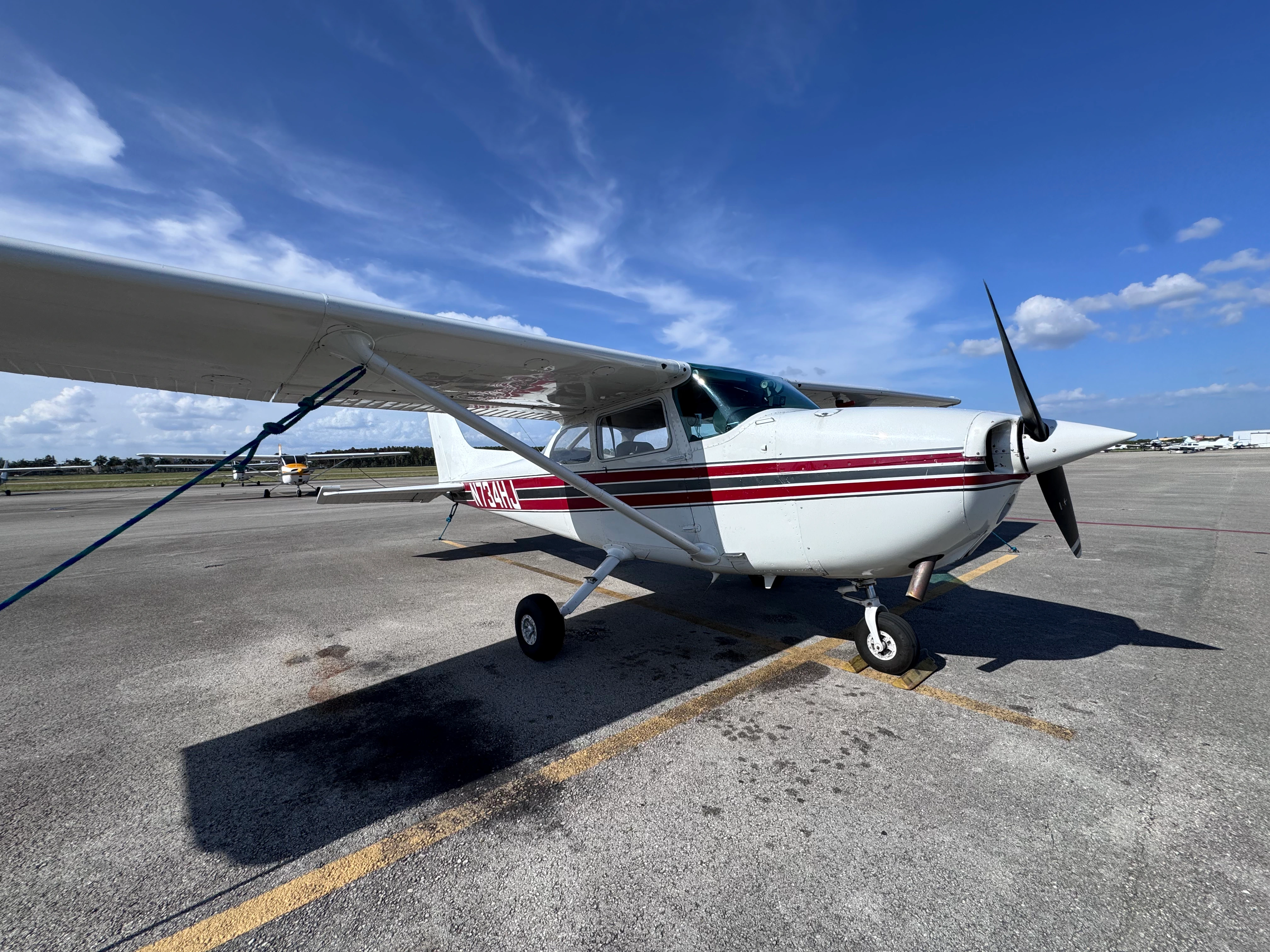 Cessna 172N N734HJ on the ramp at Miami Executive Airport